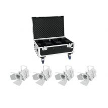 Eurolite Set 4x Led Tha-40pc Wh + Boitier - Eurolite