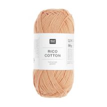 Coton À Tricoter Ou À Crocheter Rico Cotton - Rico Design 202 Abricot