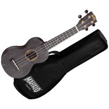 Ms1tbk Slimline Soprano Noir Satin + Housse Mahalo