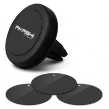 Support Voiture Magnétique Fixation Grille De Ventilation Akashi - Noir