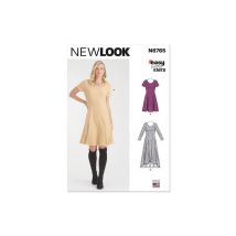 Patron New Look 6765 - Robe En Tricot Du 38 Au 50 Fr Taille N°fr 38-50 - NewLook