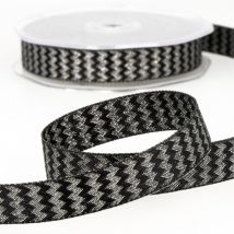 Bobine Ruban Zigzag Métal Noir - MyMercerie