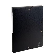 Boite De Classement Exabox Dos 25mm Carte Lustrée - A4 - Noir - X 8 - Exacompta