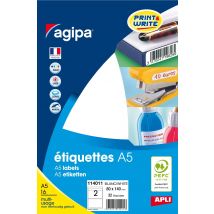 Apli 114011 - Etiquettes Multi-usage Blanches 80 X 140mm A5