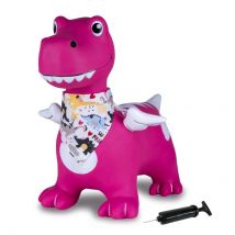 Animal Sauteur Dino Ailé Rose Hoppydoo Avec Pompe - Jamara