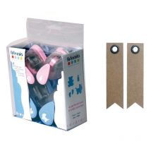Kit 4 Perforatrices Naissance + 20 Étiquettes Kraft Fanion - Youdoit