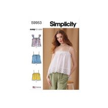 Patron Simplicity 9953 - Hauts Pour Femme Taille N°fr 32-40