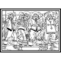Tableau Velours A Colorier Les Quatre Mousquetaires Sericolor