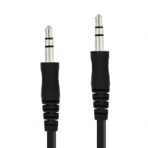 Câble Audio Auxiliaire Jack 3.5mm Mâle Vers Mâle 3m Robuste Flexible Linq Noir