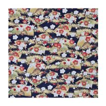 Tissu Coton Japonais Obi 5,5 Bleu Vendu Par 50 Cm - Distrifil