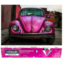 Diamond Painting Broderie Diamant Luminlife 50x70cm, 5d, Diamants Ronds - Coccinelle Vw - No Name