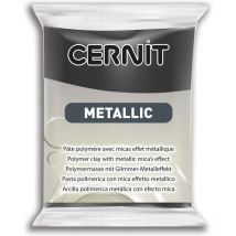 Pâte Polymère - Opaque - A Cuire - Pâte À Modeler - Hématite - Bloc De 56g - Cernit - Metallic