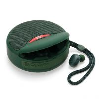 Enceinte Bluetooth 2-en-1 & Casque Sans Fil Autonomie 10m Fonction Mains-libres Fm Vert Yonis - Yonis