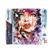 Diamond Painting Broderie Diamant Figured’art 40x50cm Toile Entière Roulée Avec Diamants Carrés - Visage De Femme Design - Figured'Art