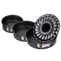 Set De 2 Moules À Manqué Et 1 Moule À Manqué Et Savarin Diamètres 20, 24 , 28 Cm Zenker Black Metallic