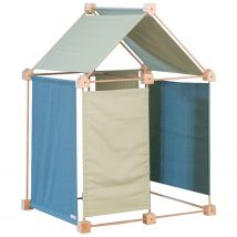 Jeu De Construction Géant En Bois Et Tissu Bio Vert Fabriqué En Espagne Kernel Trigonos