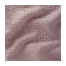 Tissu Glit Double Gaze Paillete Or De 140 Cm De Largeur Petale/or Rose Vendu Par 50 Cm - Distrifil