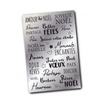 Transfert À Sec Métallisé Noël Messages Argenté - Megacrea DIY