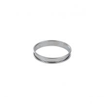 Cercle À Tarte - Inox - Bords Roulés - Épaisseur 4/10ème - Ø140 Mm H20 Mm - Gobel