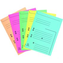 Chemises À Rabats - 24x32cm - Pour Documents A4 - Imprimées - Couleurs Assorties - Exacompta