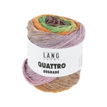 Coton À Tricoter Et À Crocheter Quattro Degrade - 100gr - Lang Yarns Multicolore 0014 (vert-jaune-marron)