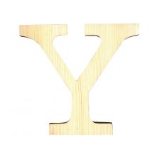 Lettre Y - 19 Cm - Bois - Artemio