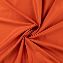 Tissu Coton Satiné Uni Terracotta - Au Mètre - Craftine