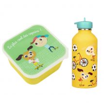 Boîte À Goûter + Gourde Enfant - Chiens Skateurs - Draeger
