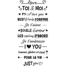 Tampon À Molette - Loisirs Créatifs - Thème Amour - 12 Messages - Aladine Scrapbooking