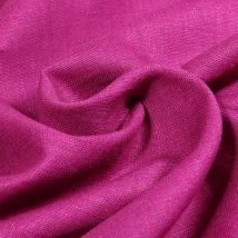 Tissu Ramie Lin Uni Violine - Au Mètre - Craftine