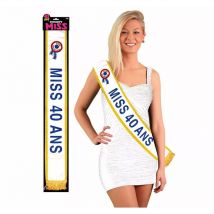 Echarpe - Miss 40 Ans - Déguisement - Fête - Anniversaire - Studio H