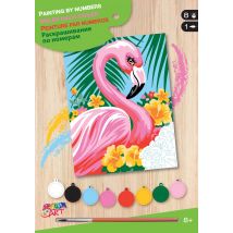 Tableau Peinture Au Numéro Débutant Flamant Rose - Oz International