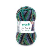 Laine À Chaussettes À Tricoter Hot Socks Color - Grundl - Certifiée Oeko-tex 405 Multicolore - Gründl
