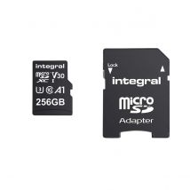 Integral Carte Mémoire Microsdhc/xc V30 Uhs-i U3 Haute Vitesse 256gb Noir