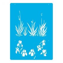 Pochoir Plastique Souple Réutilisable 18,5 X 14,5 Cm Fabrika Decoru Plante Fleur 423 - FABRIKA DECORU
