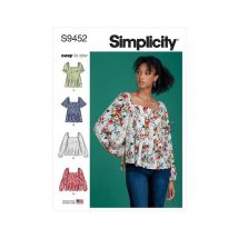 Patron Simplicity 9452 - Hauts Pour Femme Du 34 Au 52 Fr Taille N°fr 44-52
