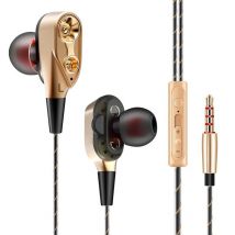 Casque Sport Hifi Quad-core Ergonomique Son Hd Microphone Intégré Argenté Or Yonis - Yonis