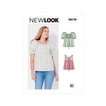 Patron New Look 6719 - Hauts Boutonnés Du 36 Au 46 (fr) Taille N°fr 36-46 - NewLook