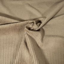 Tissu Velours Grosses Côtes Kaki - Au Mètre - Craftine