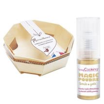 2 Moules À Gâteau En Bois Ø 18 Cm + Poudre Alimentaire Irisée Dorée - Youdoit