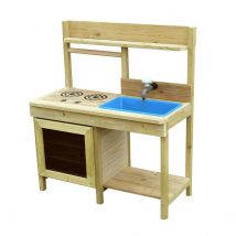 Kangui - Cuisine Extérieure Bois Fsc, Bac À Eau, Robinet, Évier Pour Jeux Aux Jardin - Kangui