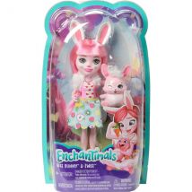 Enchantimals Poupee Bree Bunny Et Twist Le Lapin - Figurine 15 Cm - Animal - Mattel Fxm73