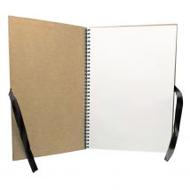 Album Kraft A4 21x29,7 Cm 80 Pages Blanches - Megacrea DIY