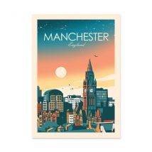 Affiche 30x40 Cm - Manchester - Studio Inception - Wall Editions