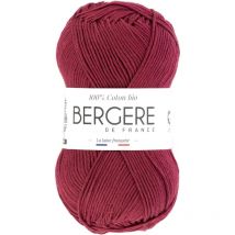 Pelote De Laine - Bordeaux - 100% Coton Bio - 3mm - Tricot Et Crochet - Bergère De France - Bergere de France