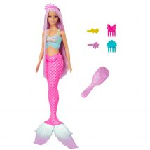 Barbie Poupée Mannequin Fantaisie Sirèneà Cheveux Longs - Mattel