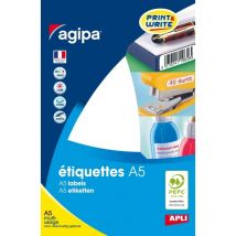 Apli 100316 - Etiquettes Multi-usage Blanches 105 X 148mm A5