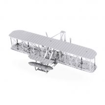 Metalearth Aviation: Wright Flyer 9.91x5.05x2.08cm, Maquette 3d En Métal Avec 1 Feuille, Sur Carte 12x17cm, 14+ - Metal Earth