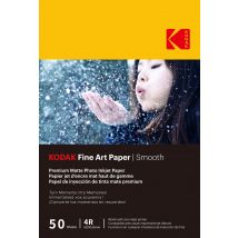 Kodak 9891093 - 50 Feuilles De Papier Photo 230g/m², Mat, Format A6 (10x15cm), Impression Jet D'Encre Effet Lisse - Kodak