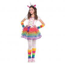 Déguisement Miss Licorne Rainbow Taille 4-6 Ans - Amscan